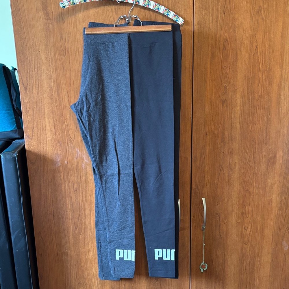2 pair Black and Gray PUMA Leggings